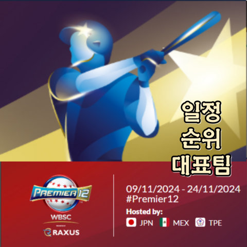 [WBSC 프리미어 12 2024] 일정-순위-대표팀(출처-공식 홈)