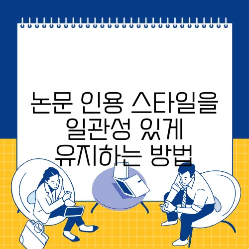 논문 인용 스타일을 일관성 있게 유지하는 방법