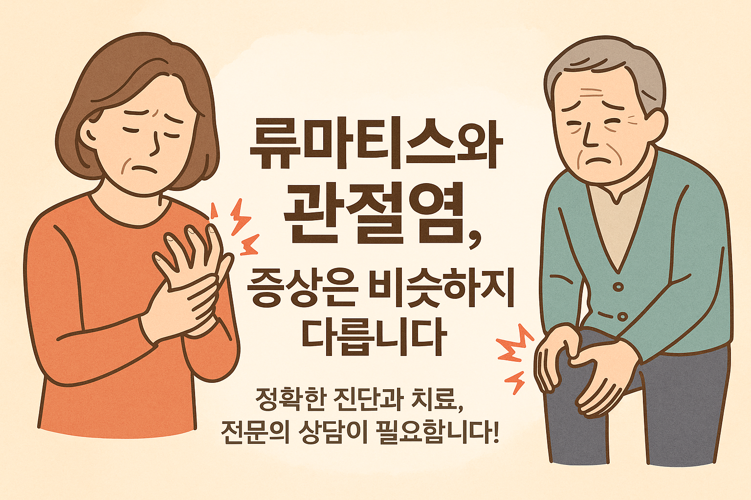 류마티스와 관절염, 증상은 비슷하지만 다릅니다