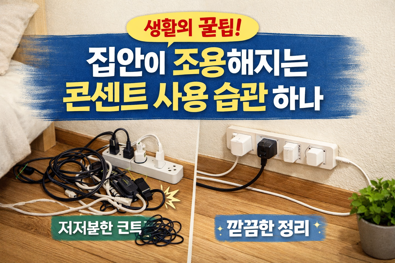 집안이 조용해지는 콘센트 사용 습관 하나
