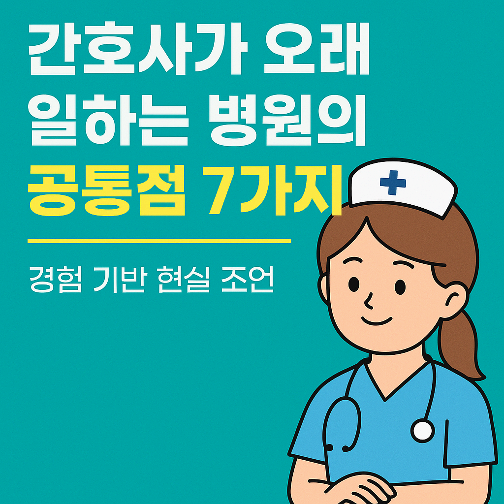 간호사가 오래 일하는 병원의 공통점 7가지