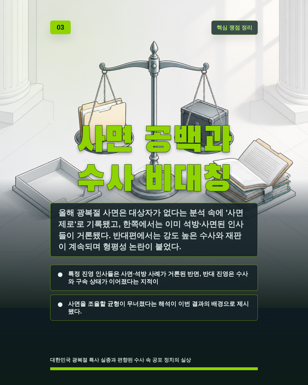 사면 공백과 수사 비대칭