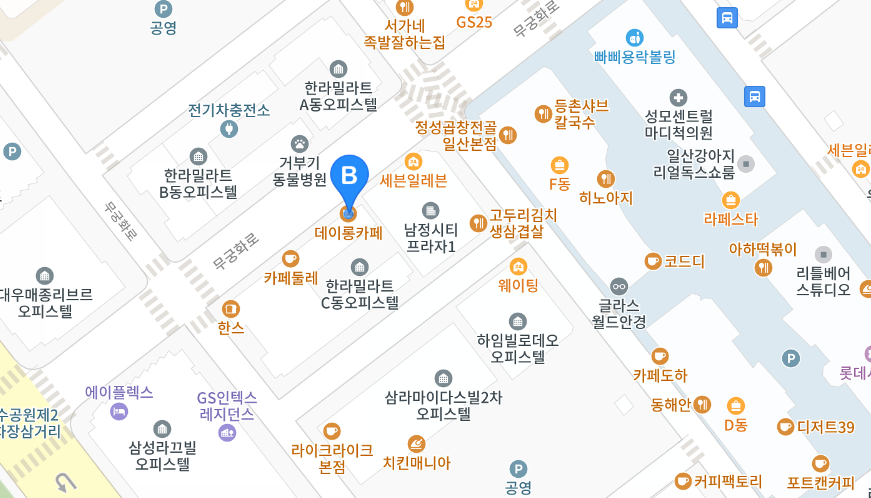데이롱카페-일산라페스타점-위치-정보