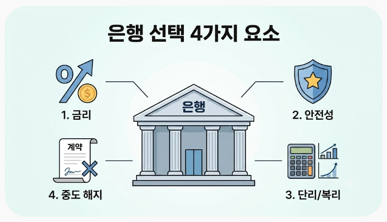 은행선택 4요소 안내