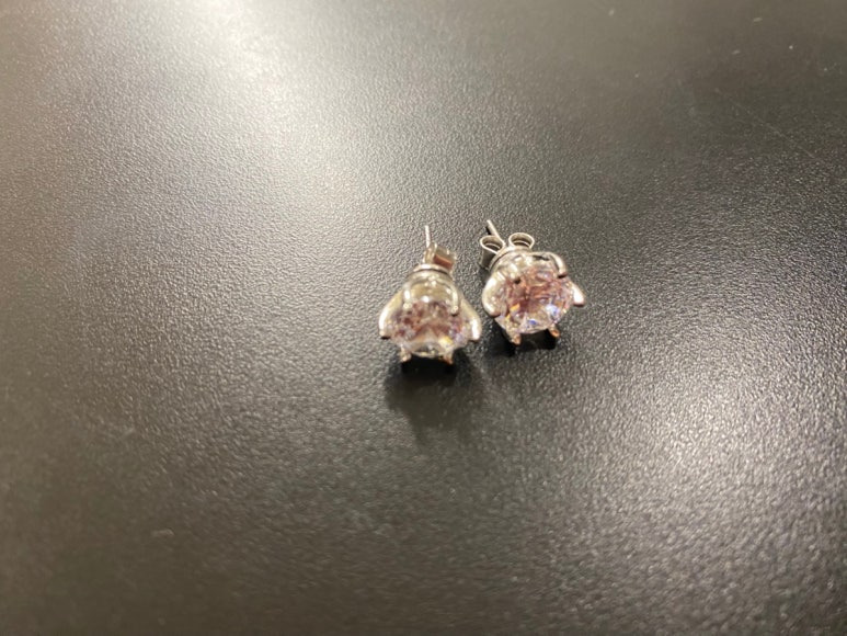 스팅 925(sting 925) 라운드 아이스 스터드 이어링 (6-프롱) Round Ice Stud Earrings (6-Prong) 9mm(3Ct) 추성훈귀걸이 추성훈이어링