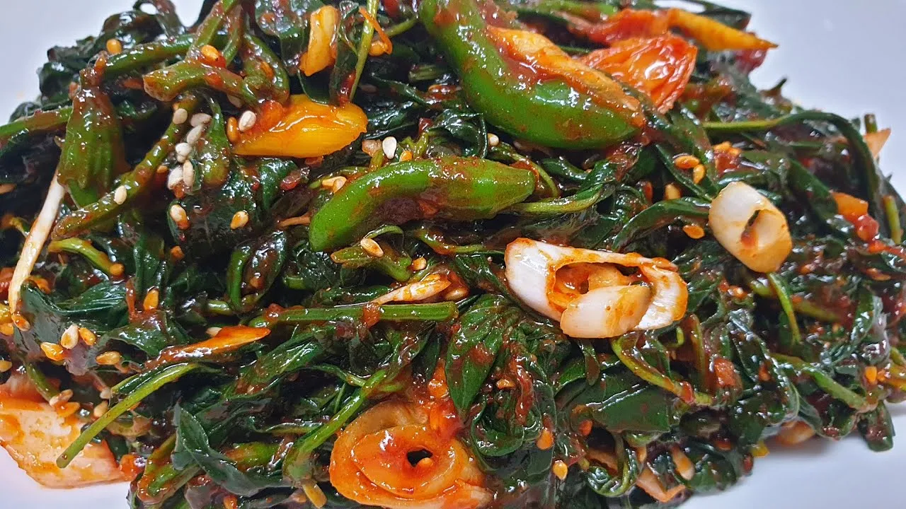 고추잎 나물 무침 건강한 봄나물 반찬 만들기_4