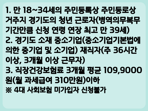 2023 경기도 중소기업 청년 노동자 지원사업