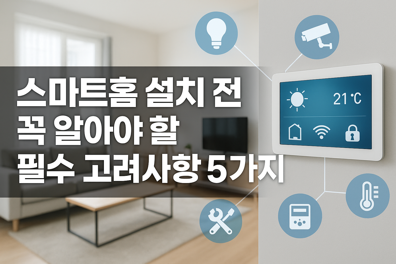 스마트홈 설치 전 꼭 알아야 할 필수 고려사항 5가지
