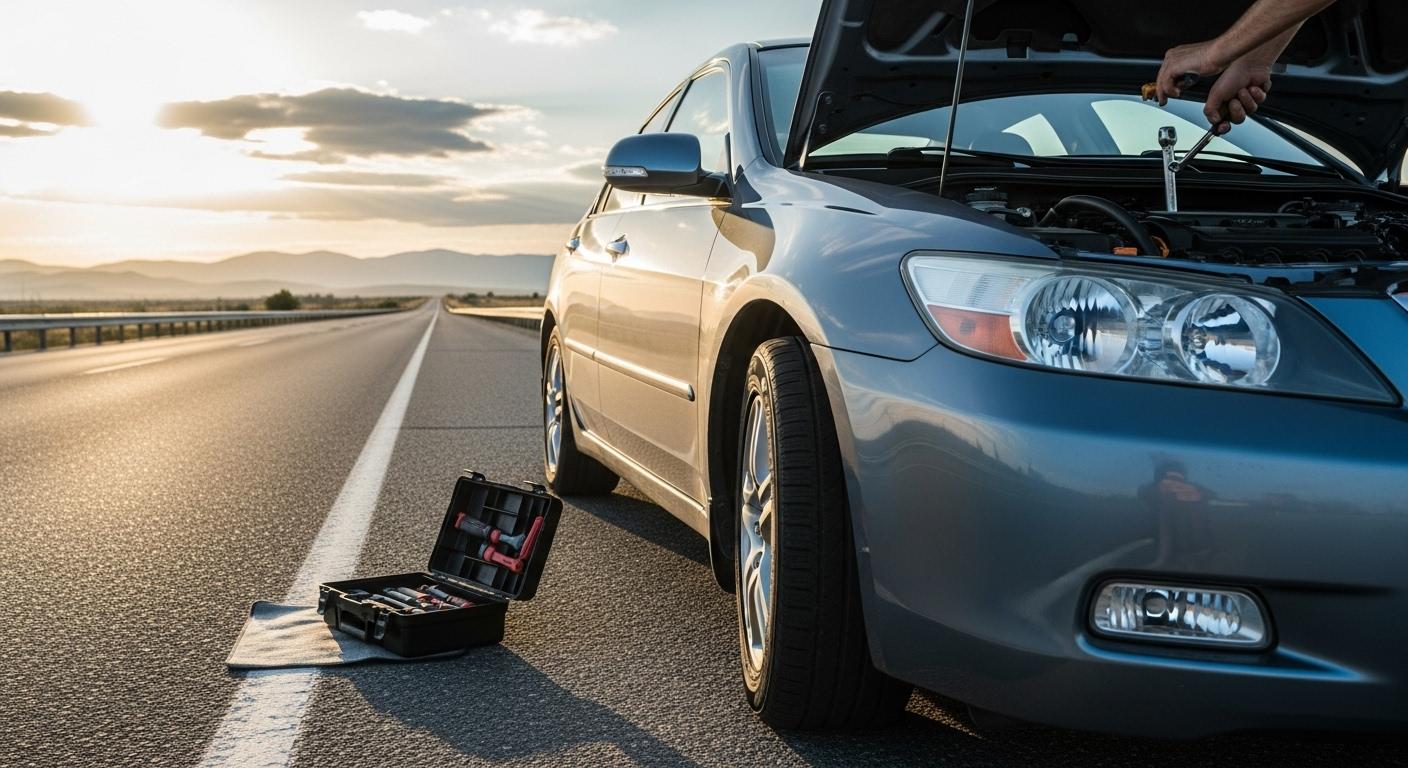 장거리 운전 자동차 점검