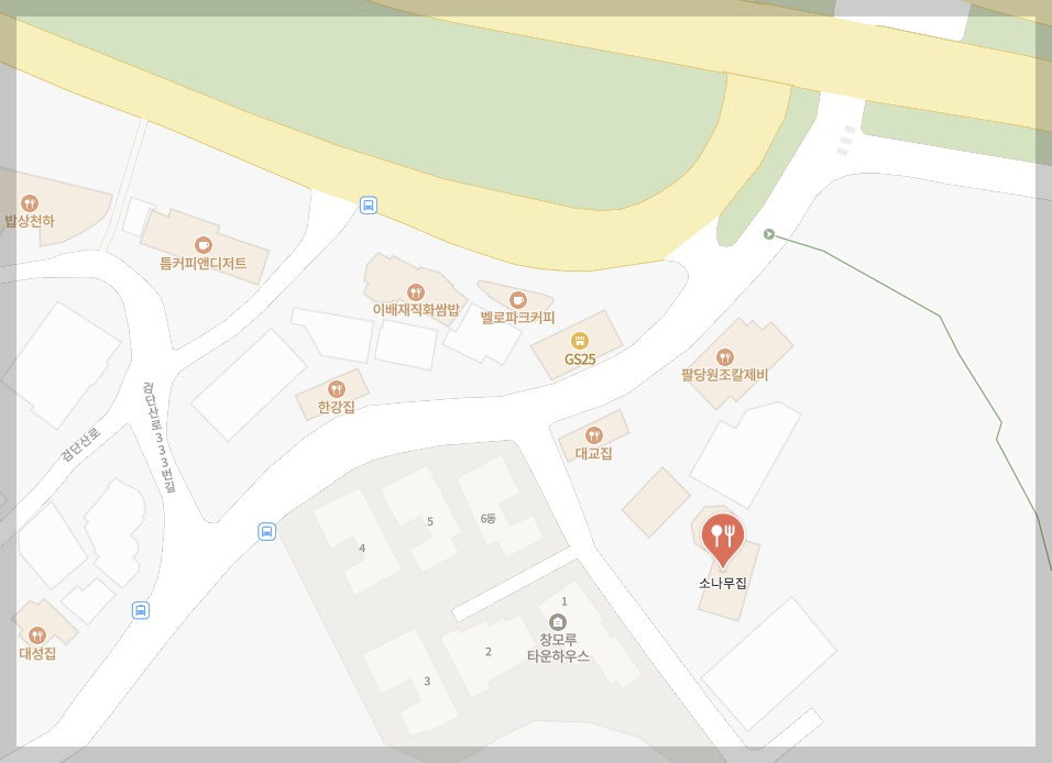 하남 소나무집 가게위치