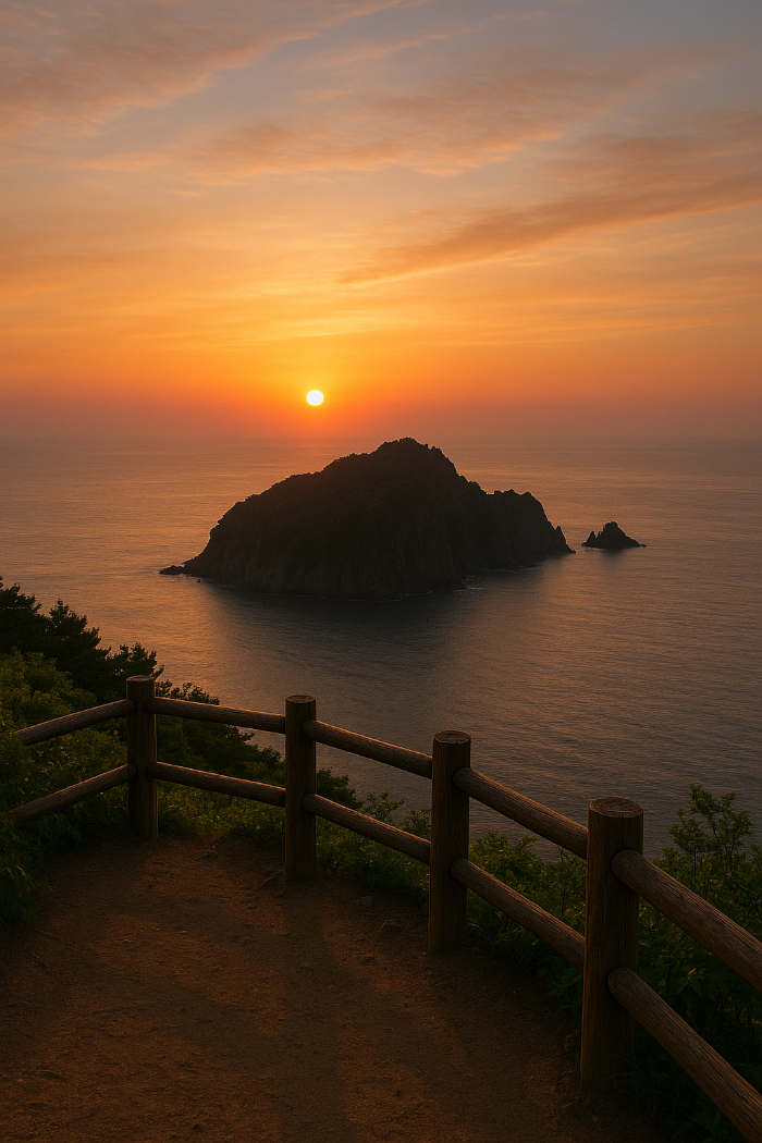 울릉동 일출 전망대 사진