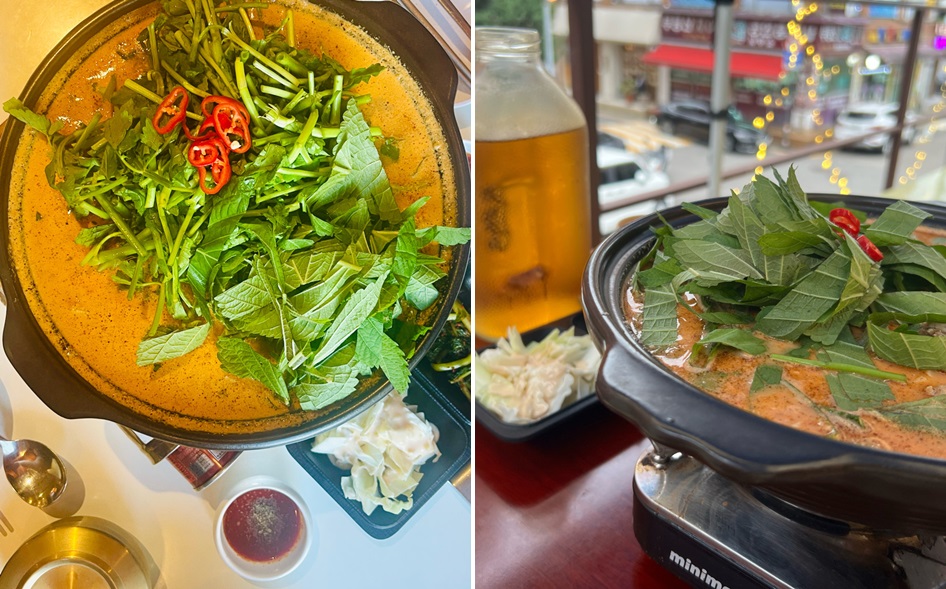 순살 오리 감자탕의 깊은 국물 맛