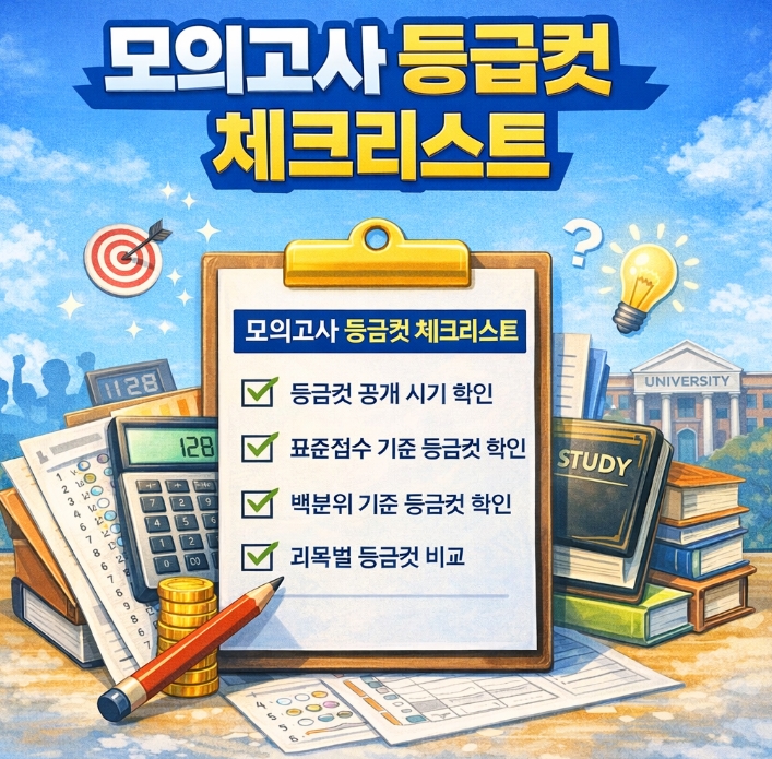 모의고사 등급컷 보는 법 총정리, 원점수&middot;표준점수&middot;백분위 차이부터 활용법까지