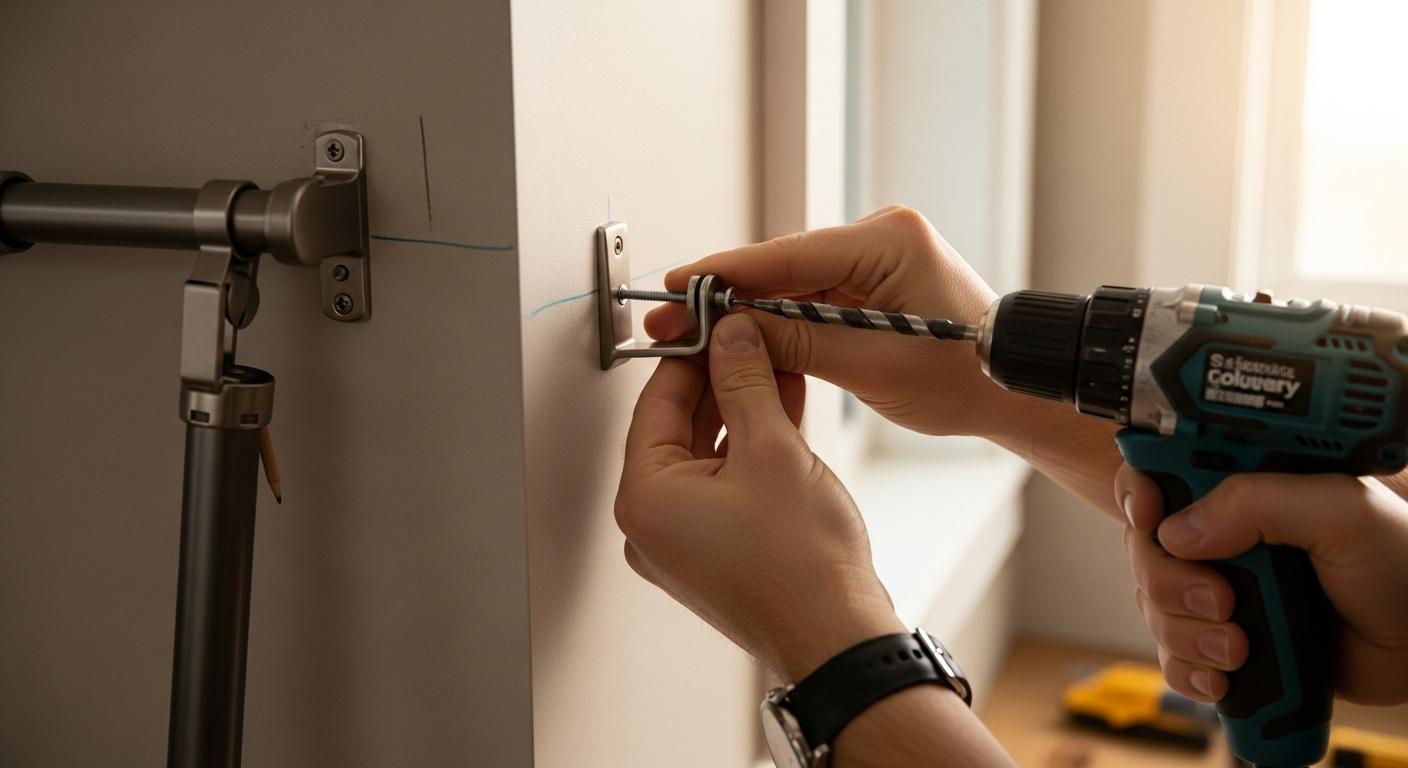 커텐 달기 레일