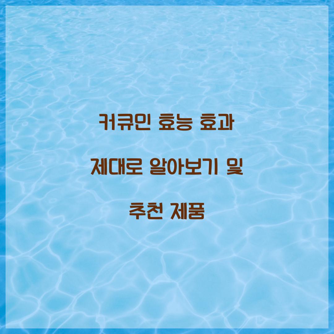 커큐민 효능 효과