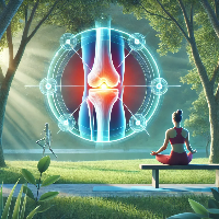 무릎이미지와 명상하는 여자 일러스트