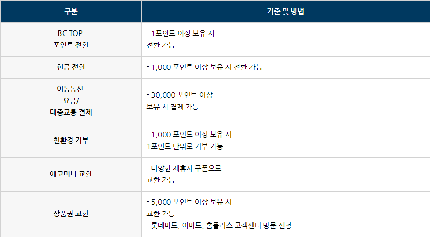 포인트 사용 방법