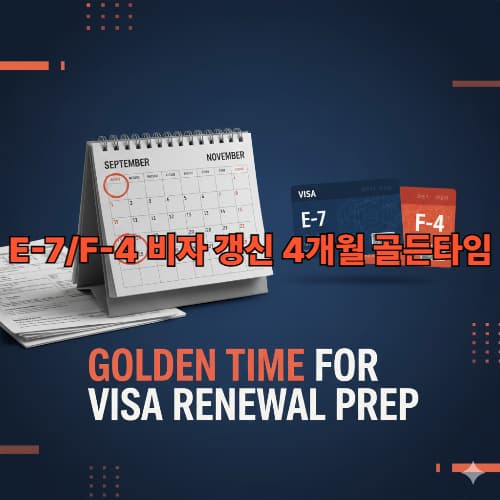 E-7/F-4 비자 갱신 4개월 필승 전략: 1월 30일 출입국 폭주 피하는 골든타임 가이드