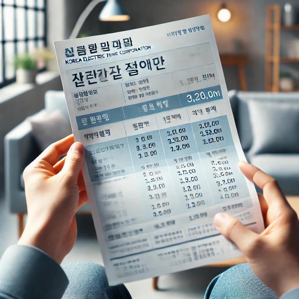 한국전력공사 전기요금 영수증