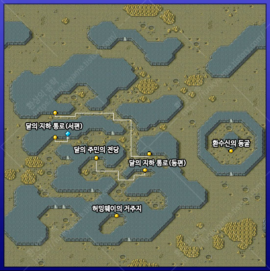 월드맵 달의 지하 통로 이미지