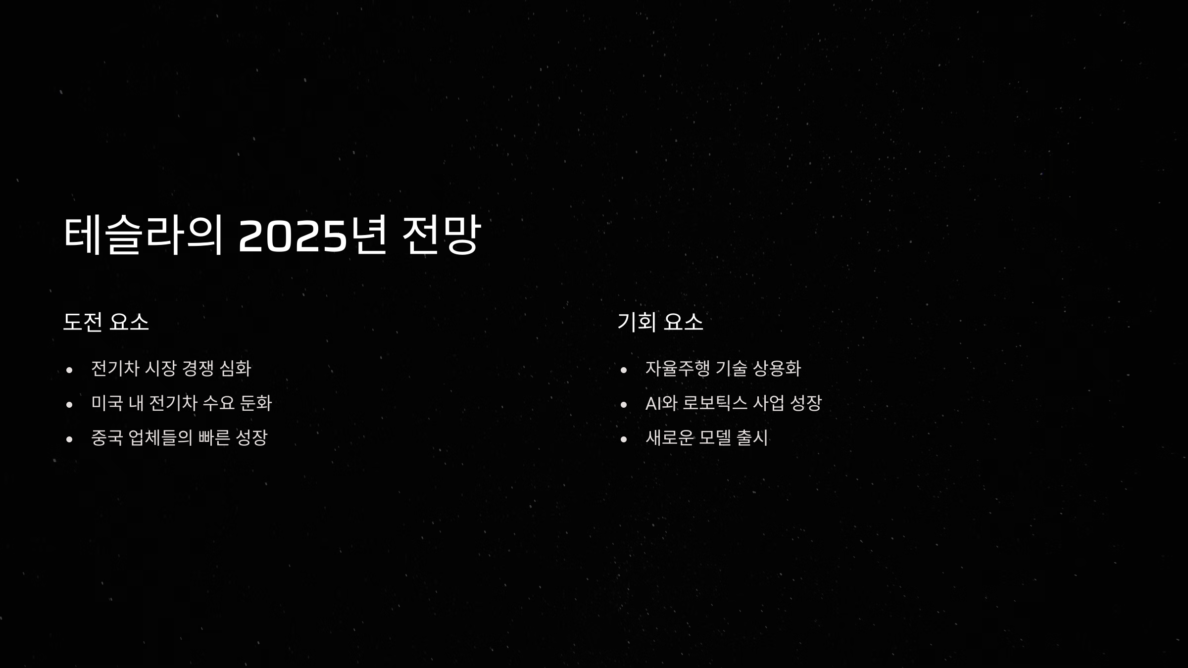테슬라의 2025년까지의 성장