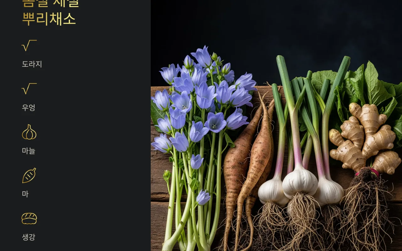 봄철 제철 뿌리채소 종류 소개