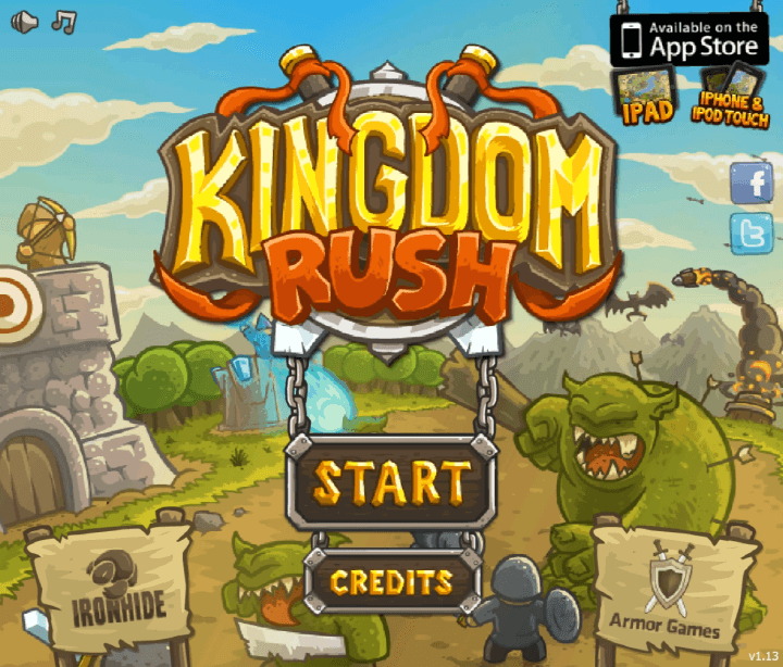 킹덤러쉬-플래시게임-메인-화면