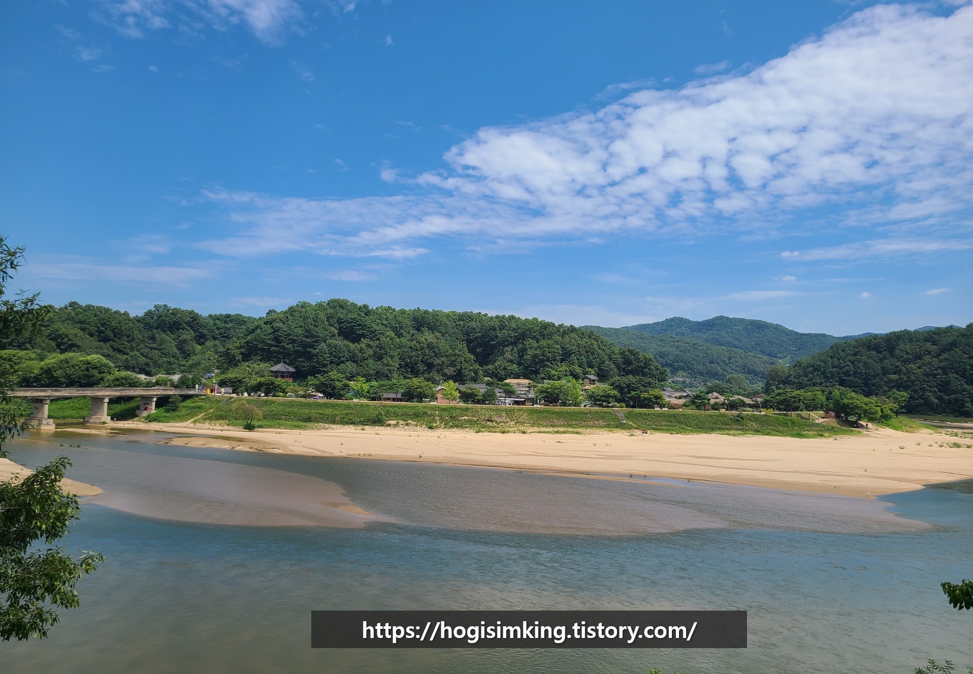 영주 관광지 무섬마을 전경