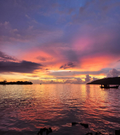 코타키나발루 반딧불 투어 석양