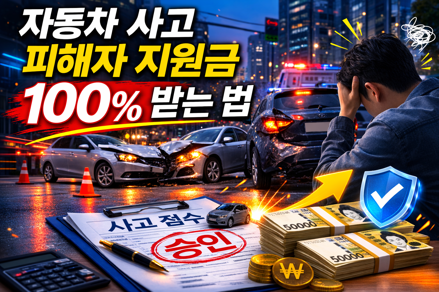 자동차 사고 피해자 지원금 100% 받는 법