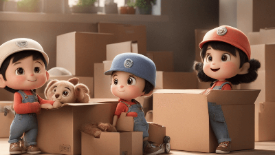 포장 이사를 하는 캐릭터