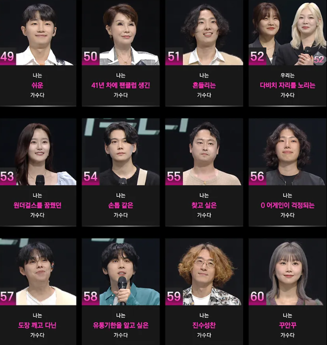 싱어게인3 출연진