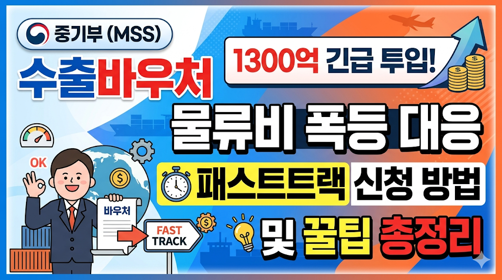 중기부 수출바우처 투입! 물류비 폭등 대응 패스트트랙 신청 방법 및 꿀팁 총정리