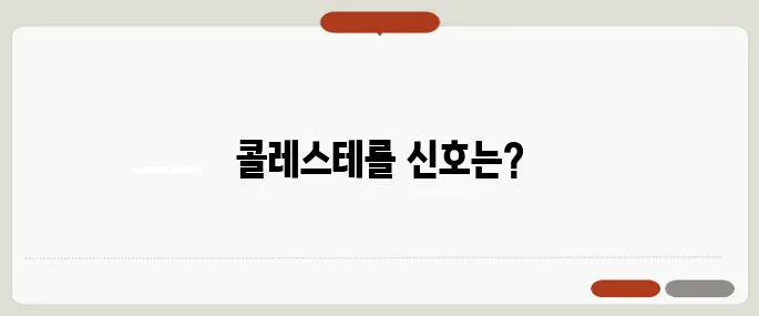 콜레스테롤 높으면 나타나는 증상 건강 위험 신호