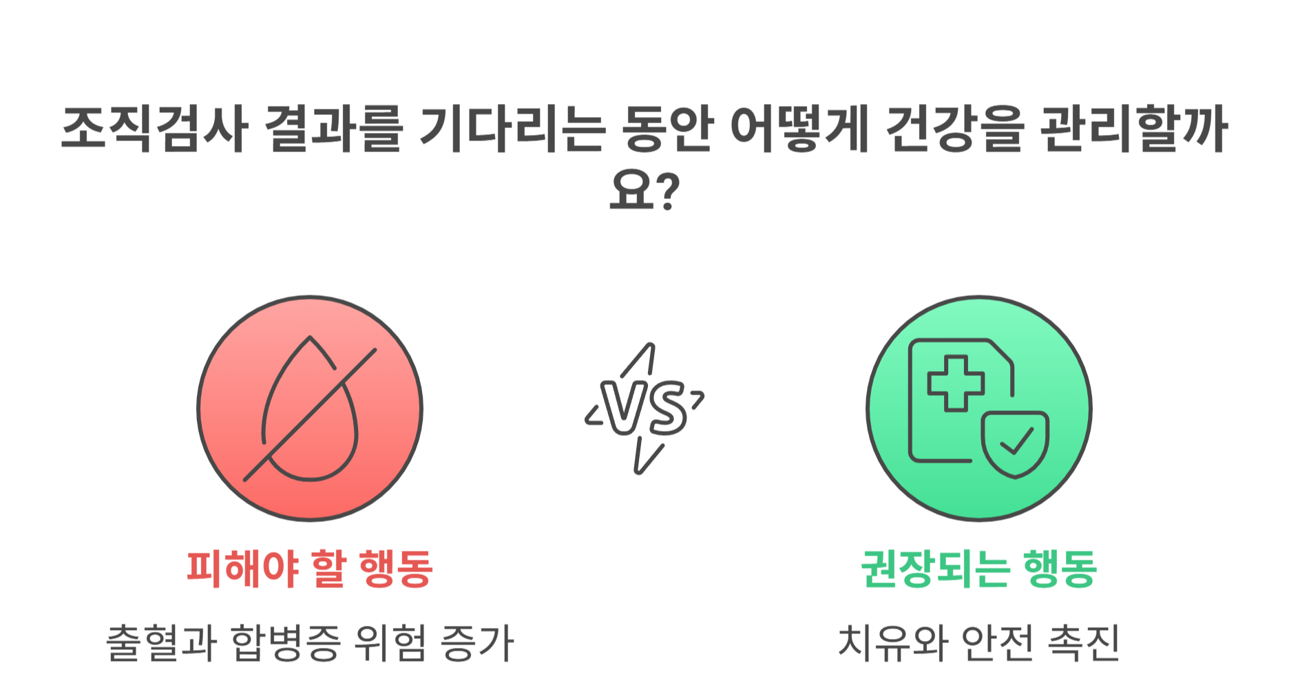 조직검사 기다리는 동안 꼭 지켜야 할 주의사항