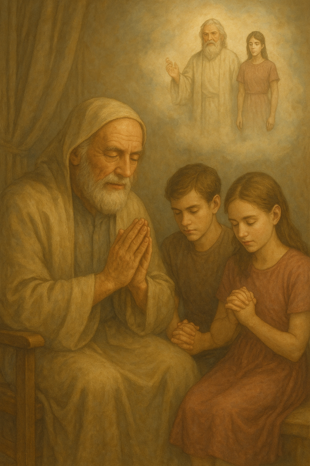 창 48:21 말씀을 통해 야곱이 죽음이 가까이 옴을 자각한 후로 자녀를 앞에 두고 하나님께서 하실 일과 자녀 즉 요셉이 할 것들에 대해 예언하는 말을 했습니다. 저도 삶을 마무리할 때에 하나님의 하실 일과 자녀들의 할 일을 두고 예언하며 하나님과 끝까지 동행할 수 있기를 간절히 기도하며, 오늘도 하나님께서 하시는 일과 사람들이 하나님 안에서 할 일을 종일 생각하는 시도를 하는 모습입니다.