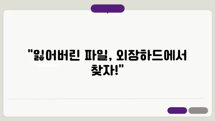 외장하드복구