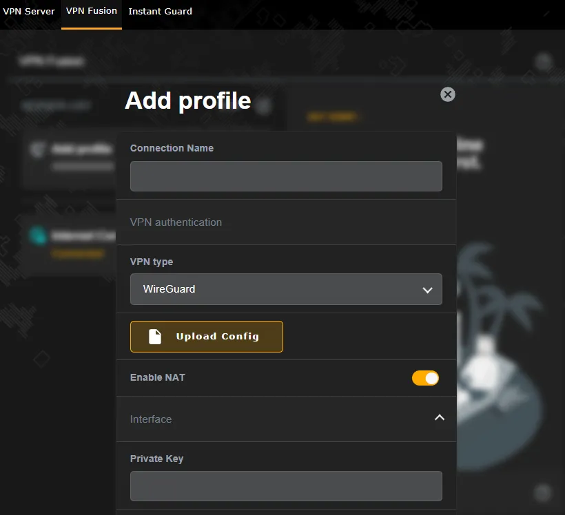 지역 제한 해외 넷플릭스 Asus VPN Fusion 라우터 VPN Fusion Add profile