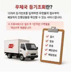 우체국 등기조회 배달조회 바로가기