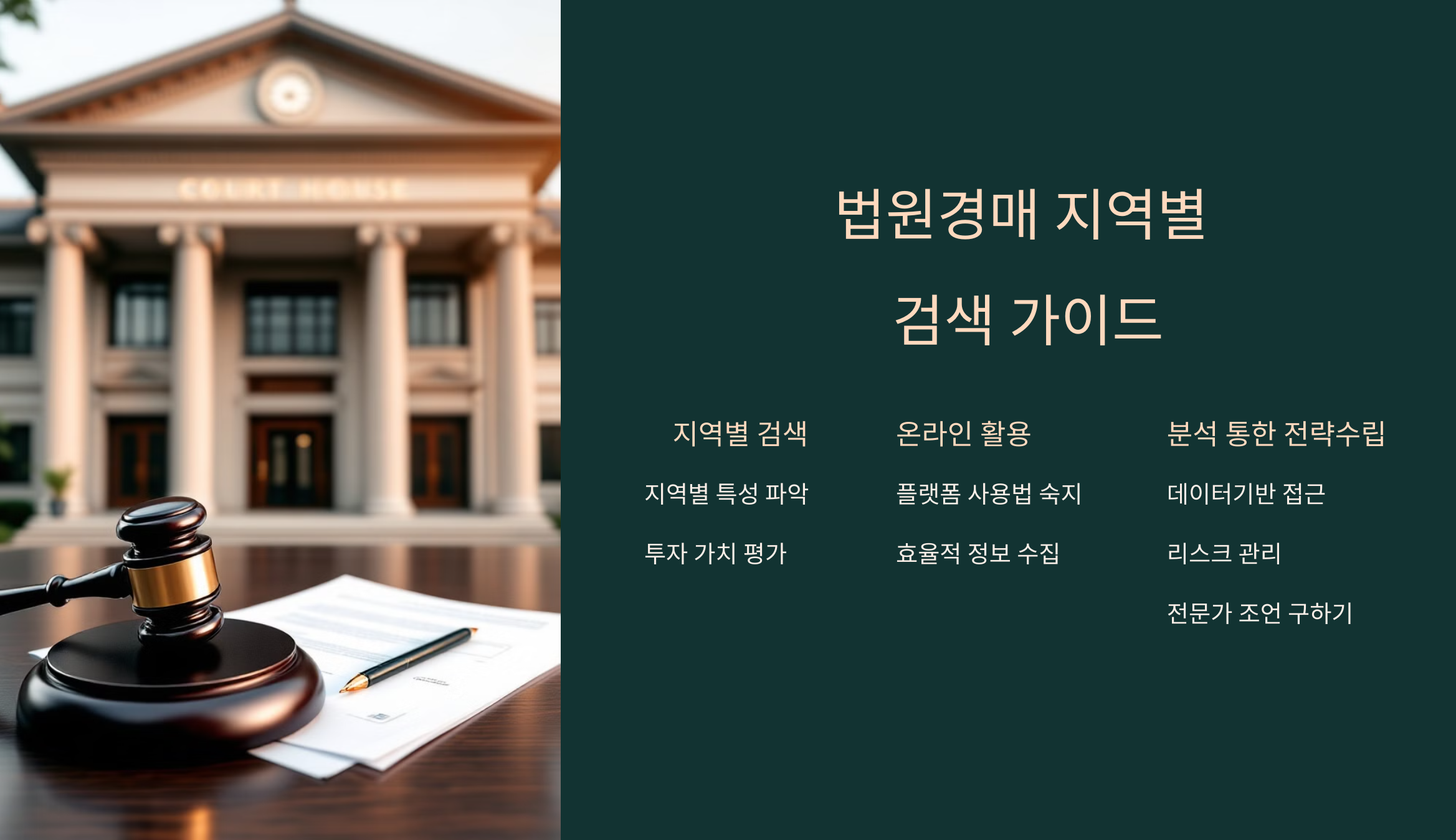 법원경매 지역별 검색 가이드