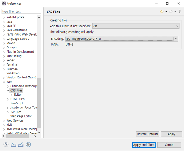 CSS Files >> Encoding: UTF-8