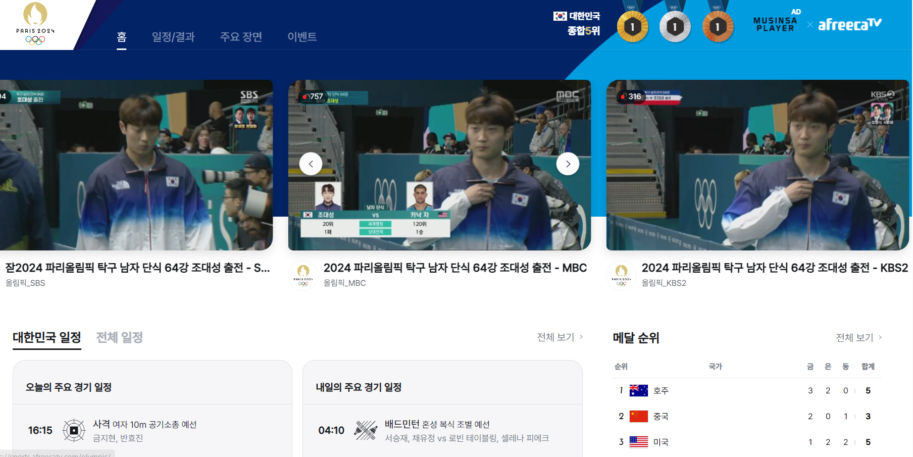 2024 파리 올림픽 중계 해설위원 및 시청 포인트: KBS, MBC, SBS, 아프리카TV, 웨이브