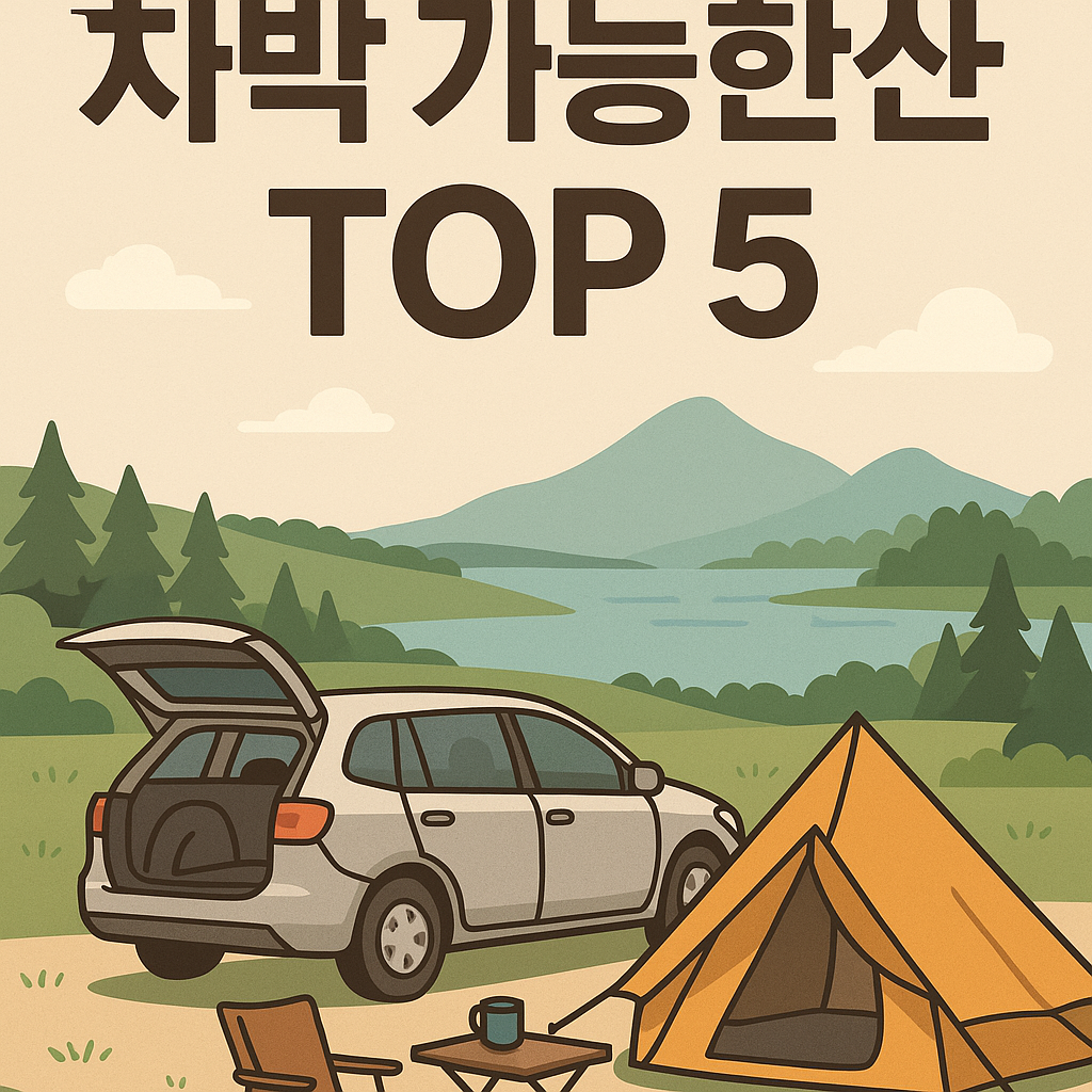 차박 가능한 장소 TOP5|뷰 좋은 감성 노지부터 무료 휴게소까지