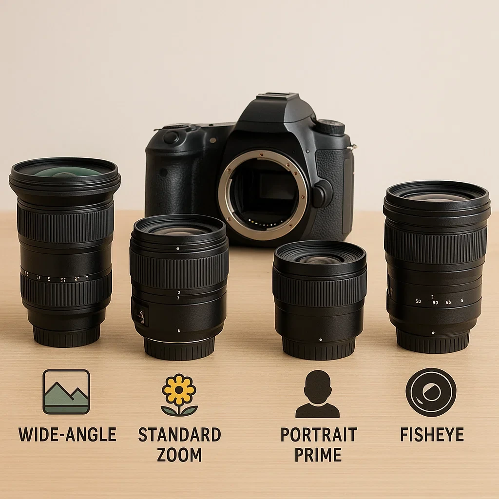 망원&amp;#44; 표준&amp;#44; 광각 렌즈들
