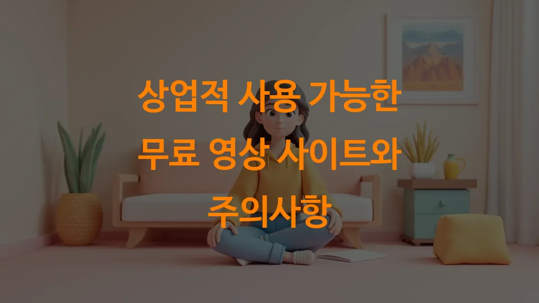 상업적 사용 가능한 무료 영상 사이트와 주의사항