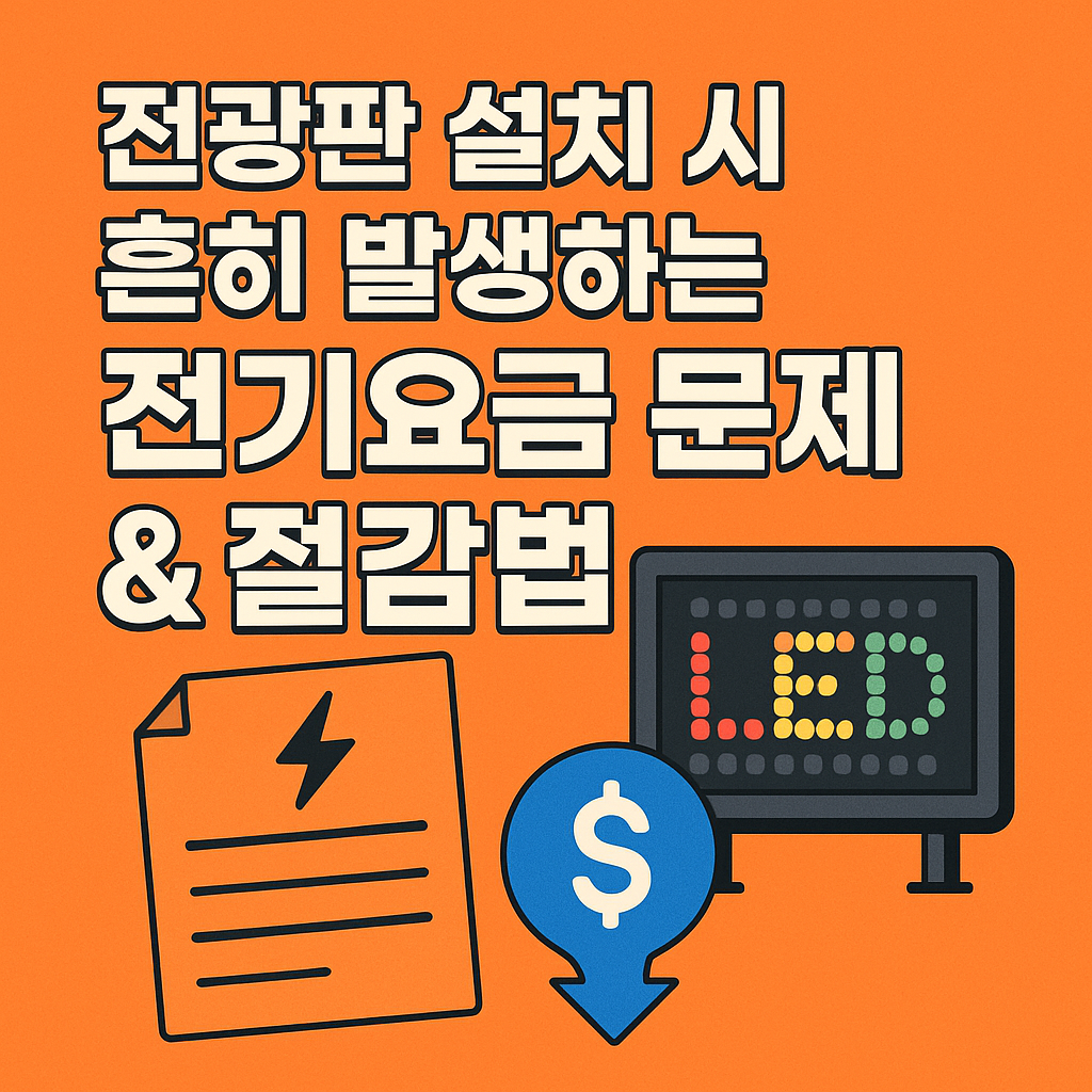 전광판 설치 시 흔히 발생하는 전기요금 문제 &amp; 절감법