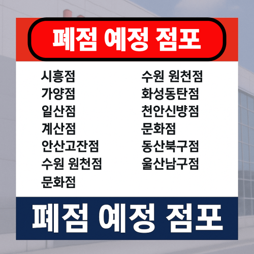 2025 홈플러스 폐점 점포 리스트와 향후 유통시장 변화