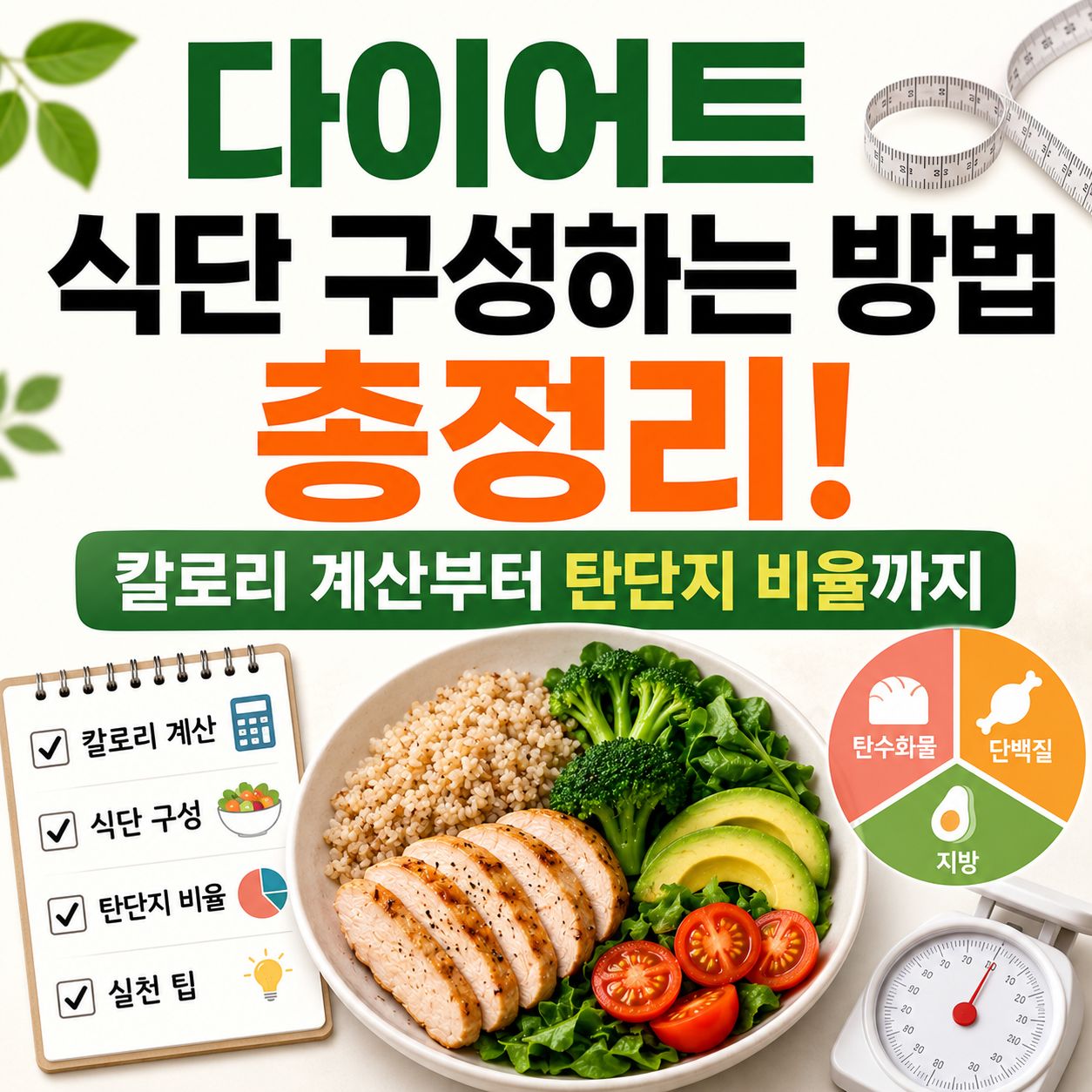다이어트 식단 구성하는 방법
