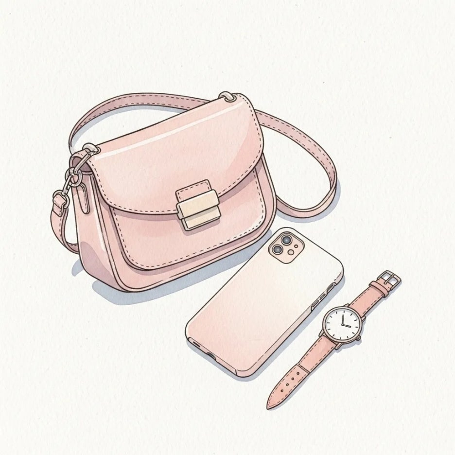 세련된 디자인의 가방과 케이스 등 액세서리.