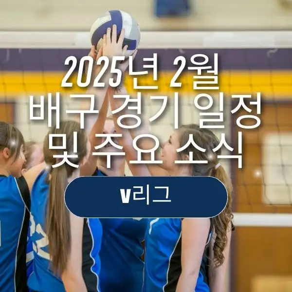 2025년 2월 배구 경기 일정